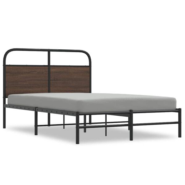 vidaXL Cadre de lit sans matelas 140x190 cm ch&ecirc;ne marron