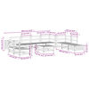 vidaXL Salon de jardin 11 pcs bois massif sapin de douglas