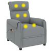 vidaXL Fauteuil de massage inclinable Gris clair Tissu