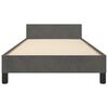 vidaXL Cadre de lit sans matelas gris fonc&eacute; 90x190 cm velours