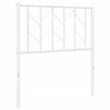 vidaXL T&ecirc;te de lit de remplacement m&eacute;tal blanc 75 cm