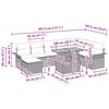 vidaXL Ensemble de canap&eacute; de jardin avec coussin 9 pcs Gris