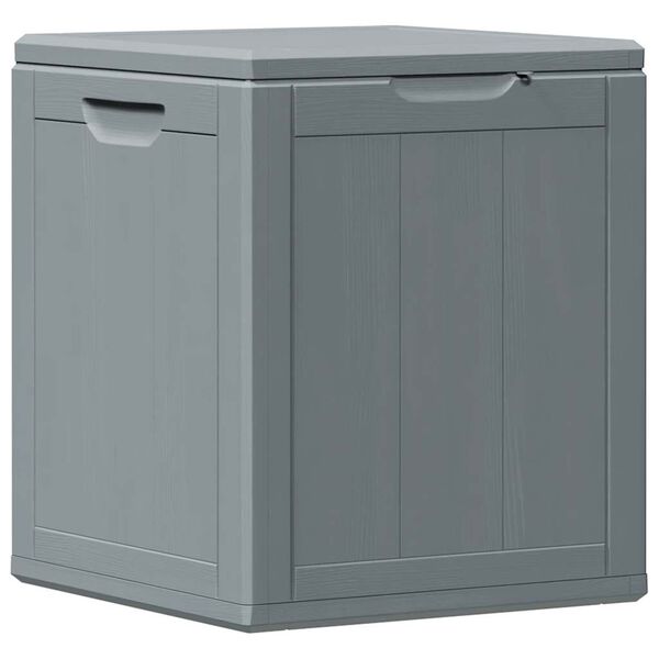 vidaXL Boîte de rangement de jardin 90 L Gris PP aspect bois