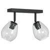 vidaXL Spot de plafond Noir 33 x 13 x 26 cm Verre et m&eacute;tal