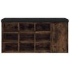 vidaXL Banc à chaussures chêne fumé 102x32x50 cm bois d'ingénierie