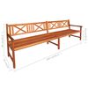 vidaXL Banc de jardin avec coussins 240 cm Bois solide d'acacia