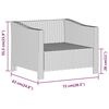 vidaXL Salon de jardin 6 pcs avec coussins Gris R&eacute;sine tress&eacute;e