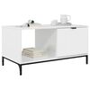 vidaXL Table basse Blanc brillant 90 x 49 x 46 cm Bois d'ing&eacute;nierie