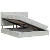 vidaXL Lit avec rangement et matelas Gris clair 160 x 200 cm Velours
