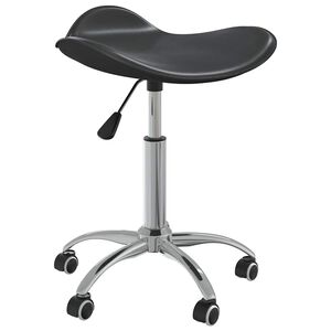 vidaXL Chaise pivotante &agrave; manger Noir Similicuir