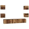 vidaXL Ensemble meuble TV 7 pc Bois Ancien Bois d'ing&eacute;nierie