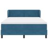 vidaXL Lit &agrave; ressorts avec matelas Bleu fonc&eacute; 160 x 200 cm Velours