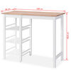 vidaXL Ensemble de bar 3 pcs MDF Blanc