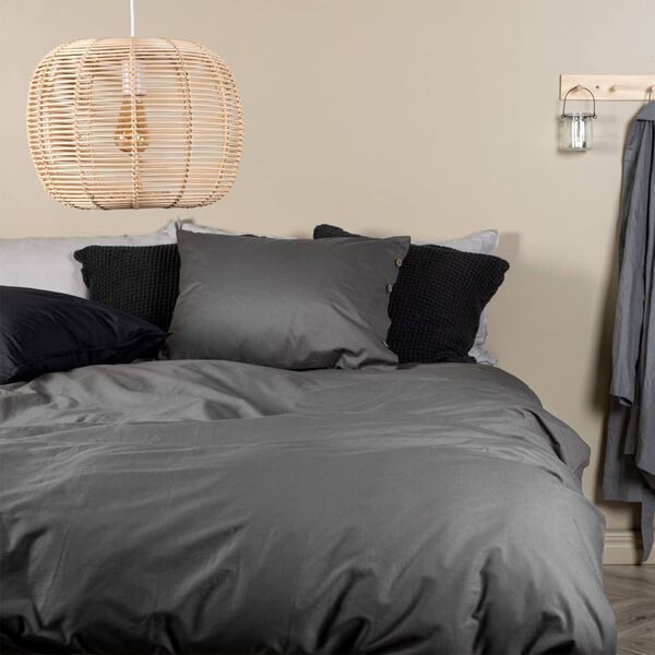 Venture Home Ensemble de lit Joar 200x150 cm Coton Gris fonc&eacute;