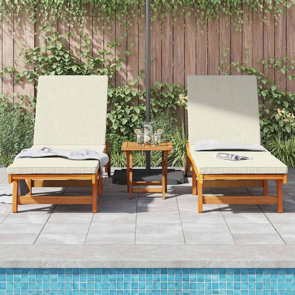 vidaXL Transat 2-personne 3 pcs Marron Bois d'Acacia Massif