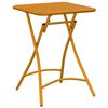 vidaXL Table de Jardin Moutarde 55 x 55 x 73 cm Acier revêtu de poudre