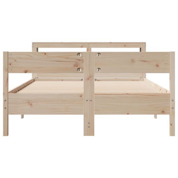 vidaXL Cadre de lit sans matelas 135x190 cm bois de pin massif