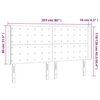 vidaXL T&ecirc;te de lit &agrave; LED Gris fonc&eacute; 203x16x118/128 cm Velours
