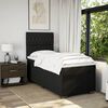 vidaXL Sommier &agrave; lattes de lit avec matelas Noir 90x190 cm Tissu