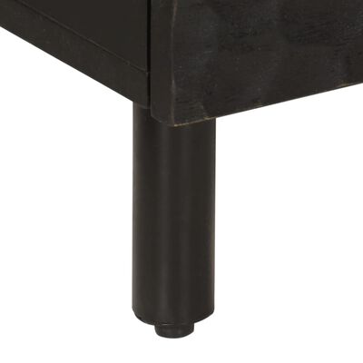 vidaXL Tables de chevet 2 pcs noir 40x33x46 cm bois de manguier solide