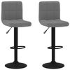 vidaXL Tabourets de bar lot de 2 gris fonc&eacute; velours