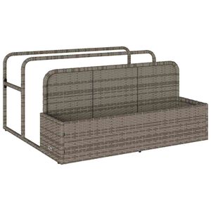 vidaXL Rangement pour matelas gonflables de piscine gris 110 x 100 x 57 cm r&eacute;sine tress&eacute;e