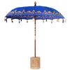 vidaXL Parasol balinais avec base Bleu 215 x 215 x 260 cm