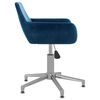 vidaXL Chaises pivotantes &agrave; manger lot de 4 Bleu Velours