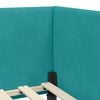 vidaXL Cadre de lit d'angle Turquoise 80 cm x 200 cm Velours