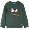 Sweatshirt pour enfants vert fonc&eacute; 92