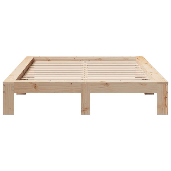 vidaXL Cadre de lit sans matelas 140x190 cm bois de pin massif