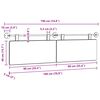 vidaXL T&ecirc;te de lit suspendue Montage mural Uni Bleu 190 x 55 x 5 cm