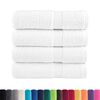 vidaXL Serviettes de bain de qualit&eacute; sup&eacute;rieure SOLUND 4 pcs blanc