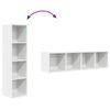 vidaXL Meuble TV mural Blanc 37x37x142,5 cm Bois d&rsquo;ing&eacute;nierie