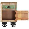 vidaXL Table de chevet avec roues 40x30x57 cm Bois de r&eacute;cup&eacute;ration
