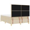 vidaXL Lit &agrave; ressort LED avec matelas Cr&egrave;me 140 x 190 cm tissu