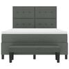 vidaXL Lit &agrave; ressorts avec matelas Gris fonc&eacute; 140 x 190 cm tissu