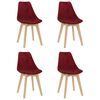 vidaXL Ensemble de salle &agrave; manger 5 pcs Rouge bordeaux