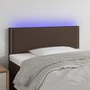 vidaXL T&ecirc;te de lit &agrave; LED Marron 80x5x78/88 cm Similicuir