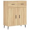 vidaXL Buffet ch&ecirc;ne sonoma 69,5x34x90 cm bois d'ing&eacute;nierie