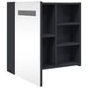 vidaXL Armoire de salle de bain &agrave; miroir avec LED gris 60x13x52 cm