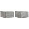 vidaXL Cabinet de chevet mural 2 pi&egrave;ces Gris b&eacute;ton 49 x 34,5 x 20 cm