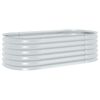 vidaXL Lit sur&eacute;lev&eacute; de jardin 160x80x44 cm Acier galvanis&eacute; Argent&eacute;