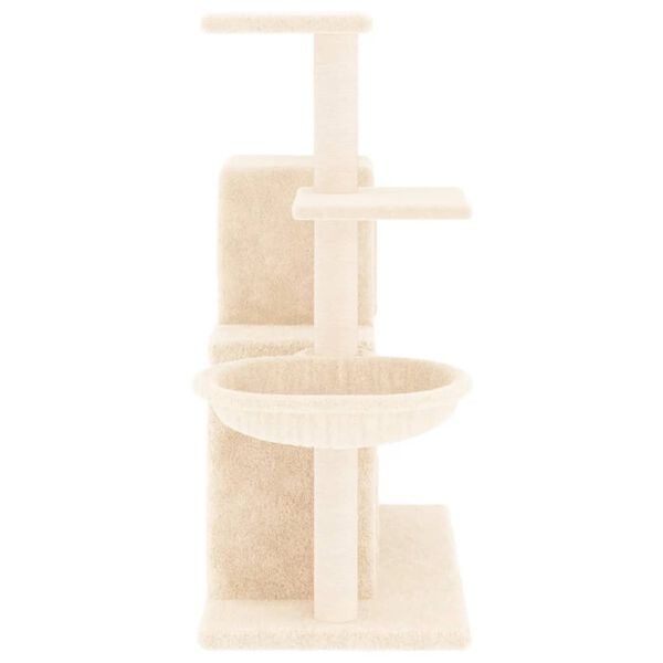 vidaXL Arbre à chat avec griffoirs en sisal Crème 83 cm