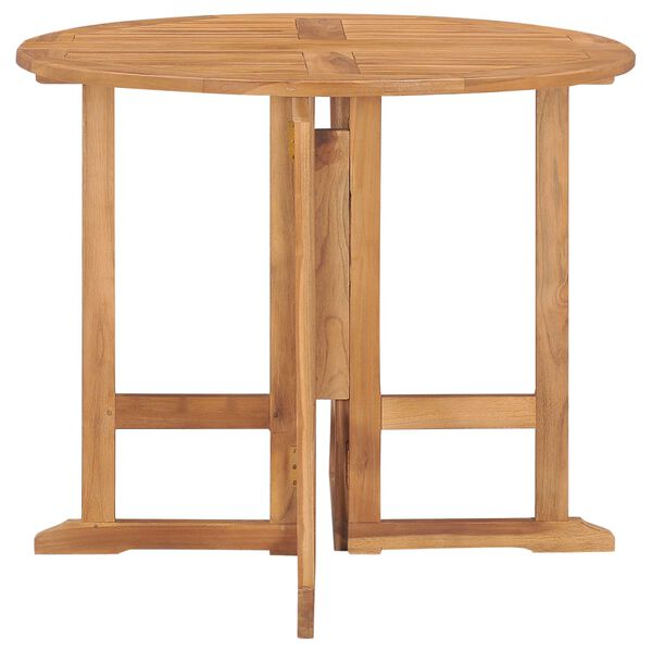 vidaXL Ensemble &agrave; manger d'ext&eacute;rieur pliable 5 pcs Bois solide de teck