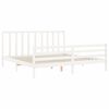 vidaXL Cadre de lit sans matelas blanc 200x200 cm bois massif de pin