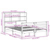 vidaXL Lit biblioth&egrave;que sans matelas cire marron 120x200cm bois massif