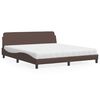 vidaXL Lit avec matelas Dover marron 180x200 cm similicuir