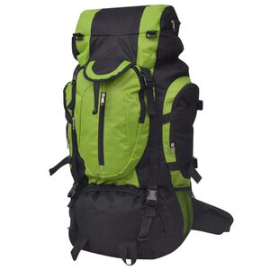 vidaXL Sac &agrave; dos de randonn&eacute;e XXL 75 L noir et vert