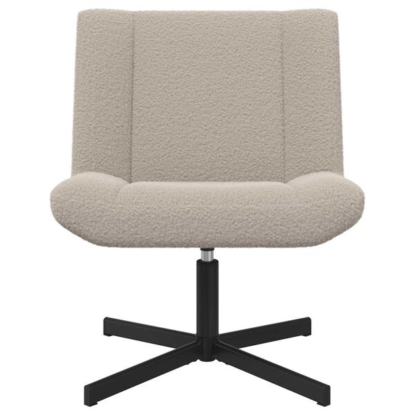 vidaXL Chaise pivotante Gris clair 63 x 75 x 76 cm Peau de mouton